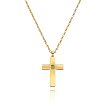 Colar Crucifixo Nanochip Biblia Banhado em Ouro 18K