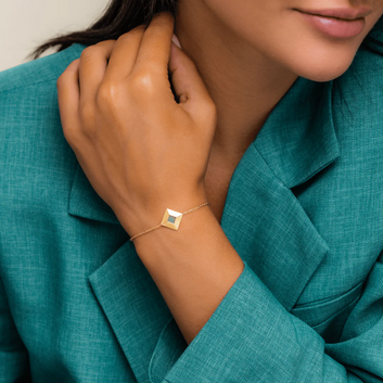 Bracelete Nanochip Biblia Banhado em Ouro 18K